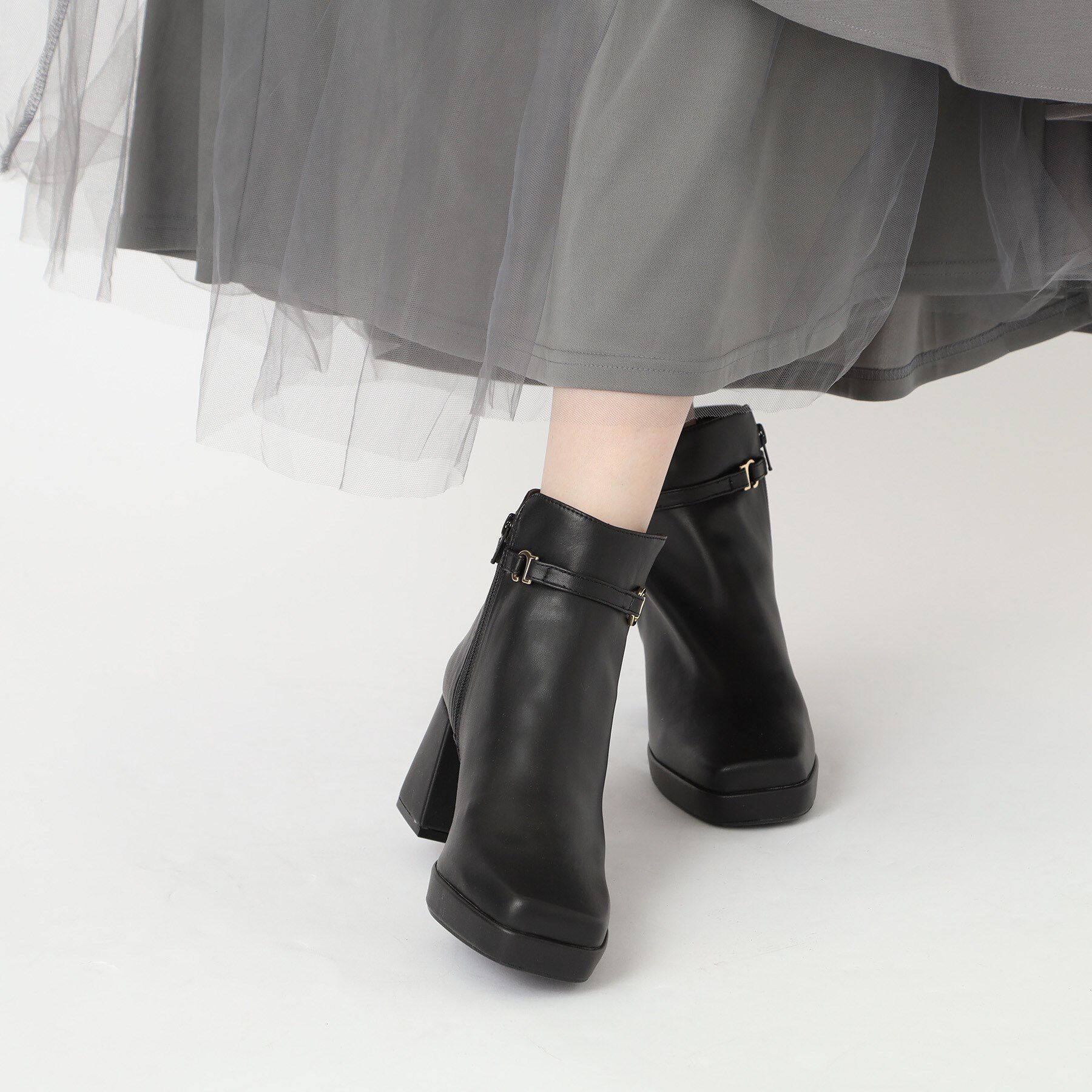 ESPERANZA「スクエアサイドビットブーツ」|ショートブーツ|