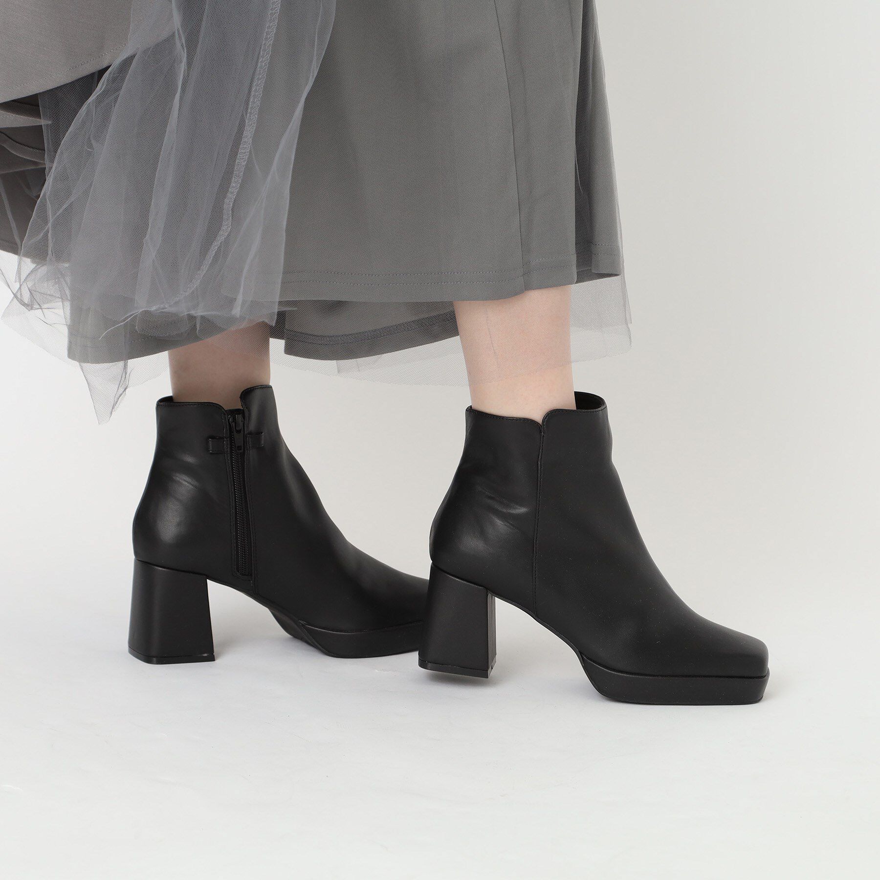 ESPERANZA「スクエアサイドビットブーツ」|ショートブーツ|