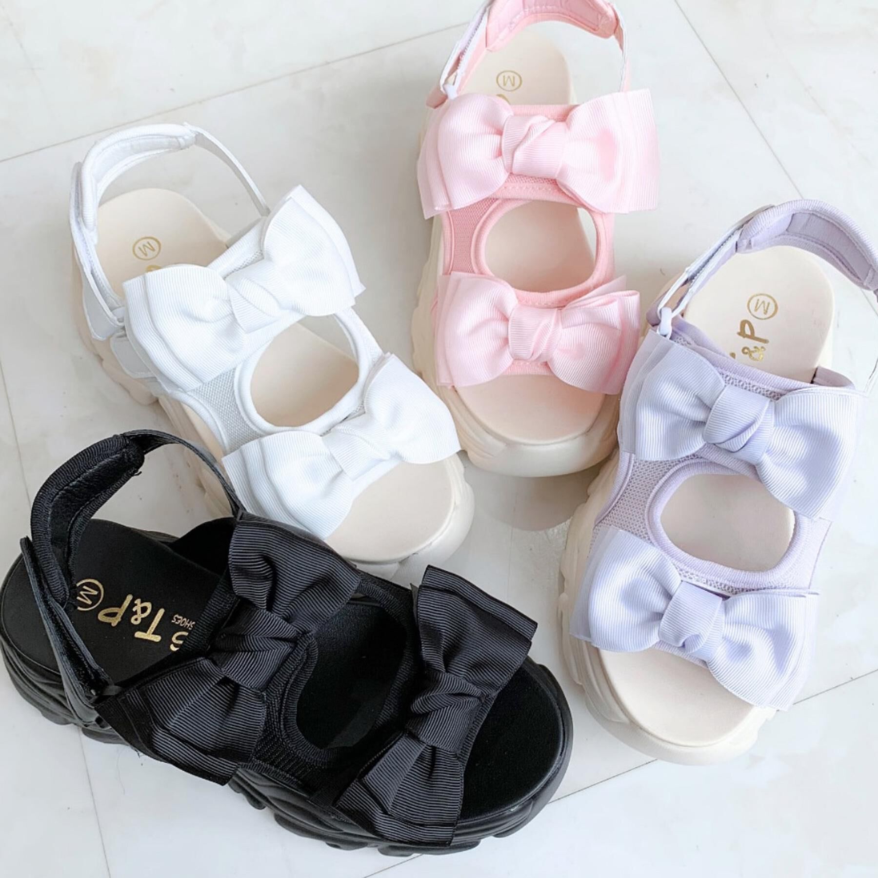 csT&P「厚底ダブルリボンサンダル」|サンダル|