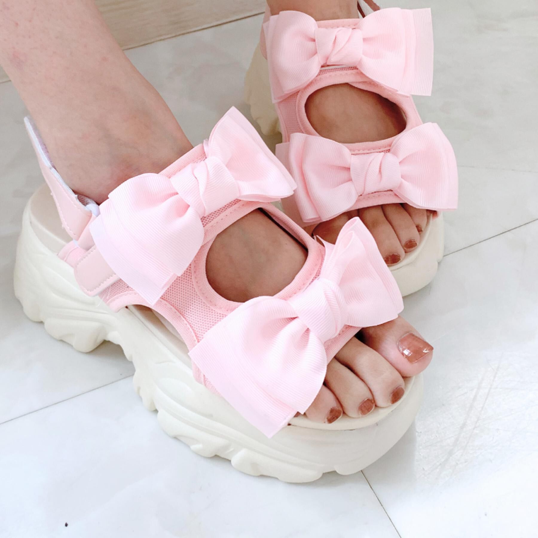 csT&P「厚底ダブルリボンサンダル」|サンダル|