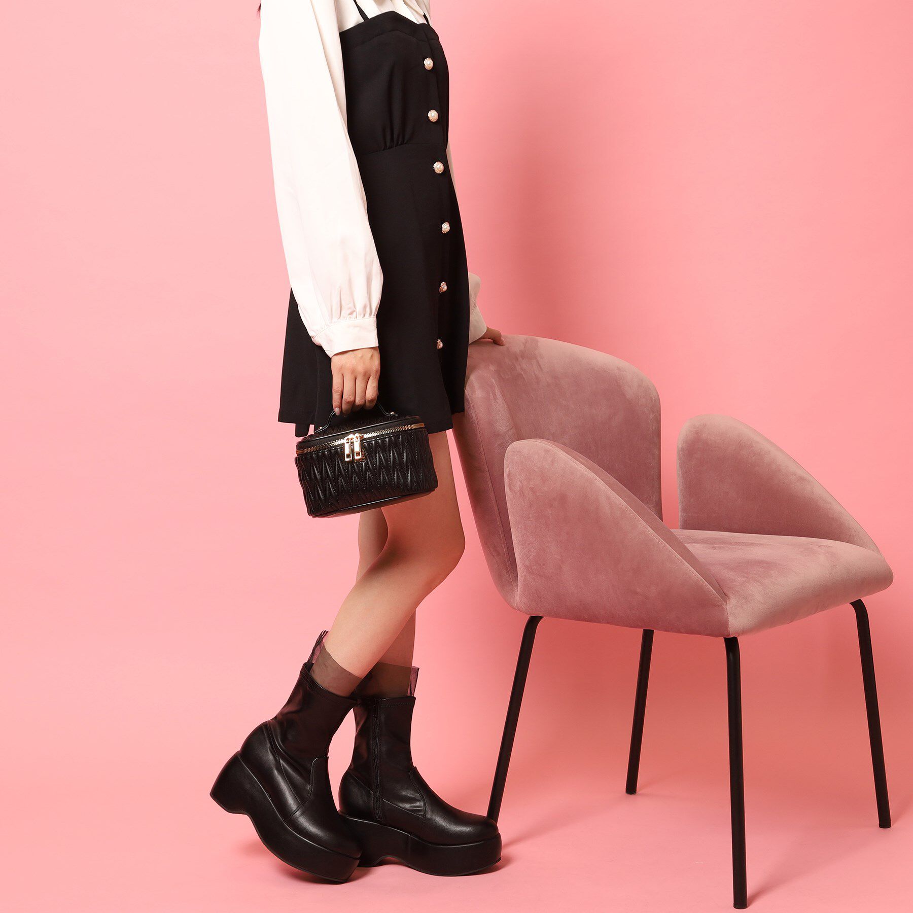 csT&P「厚底プレーンブーツ」|ショートブーツ|