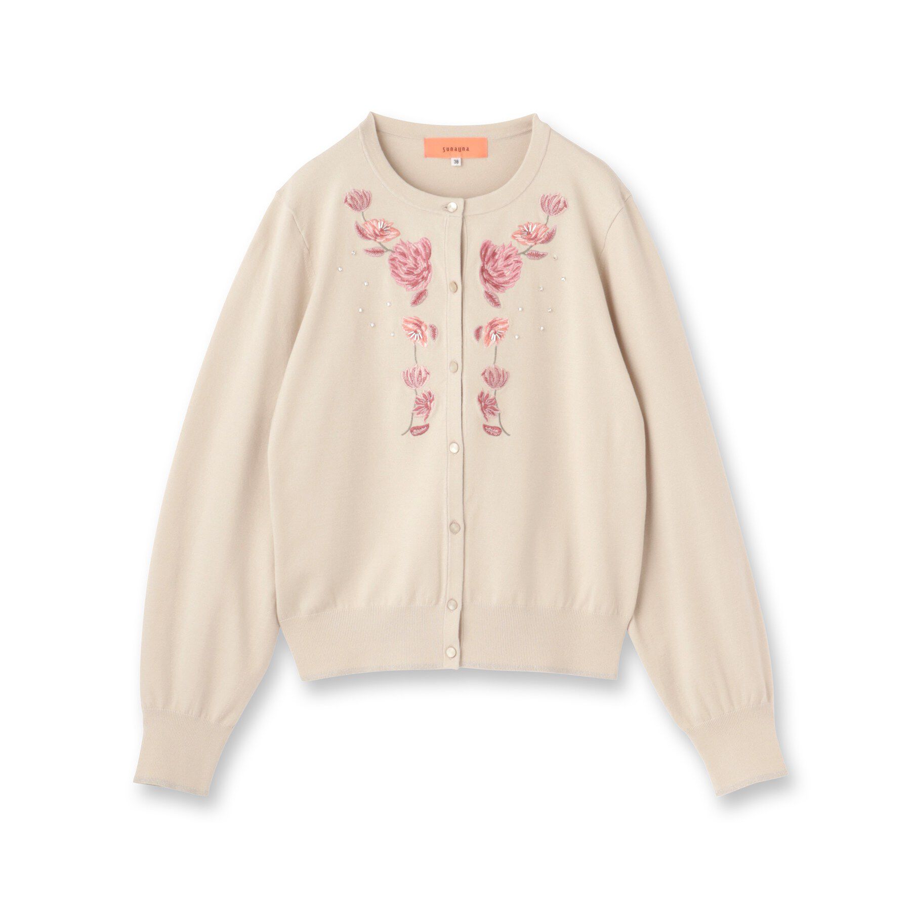 SunaUna「【SS～Lサイズ展開／フラワー刺繍】クラフトカーディガン」|カーディガン|