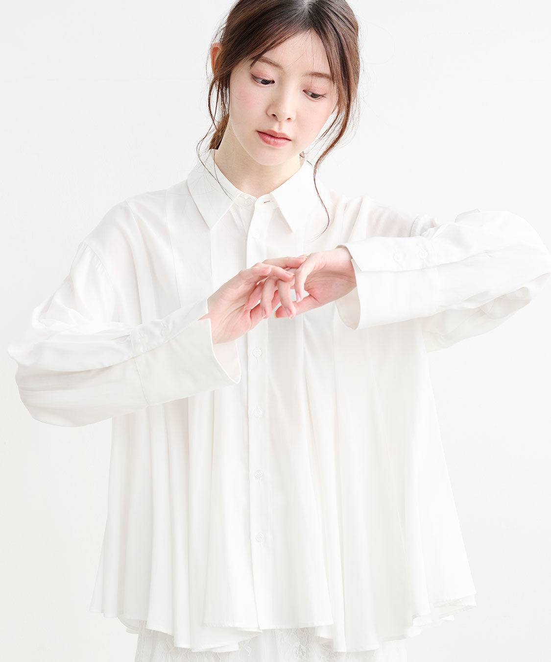 COCO DEAL「フレアペプラムシャツ」|シャツ・ブラウス|オフ