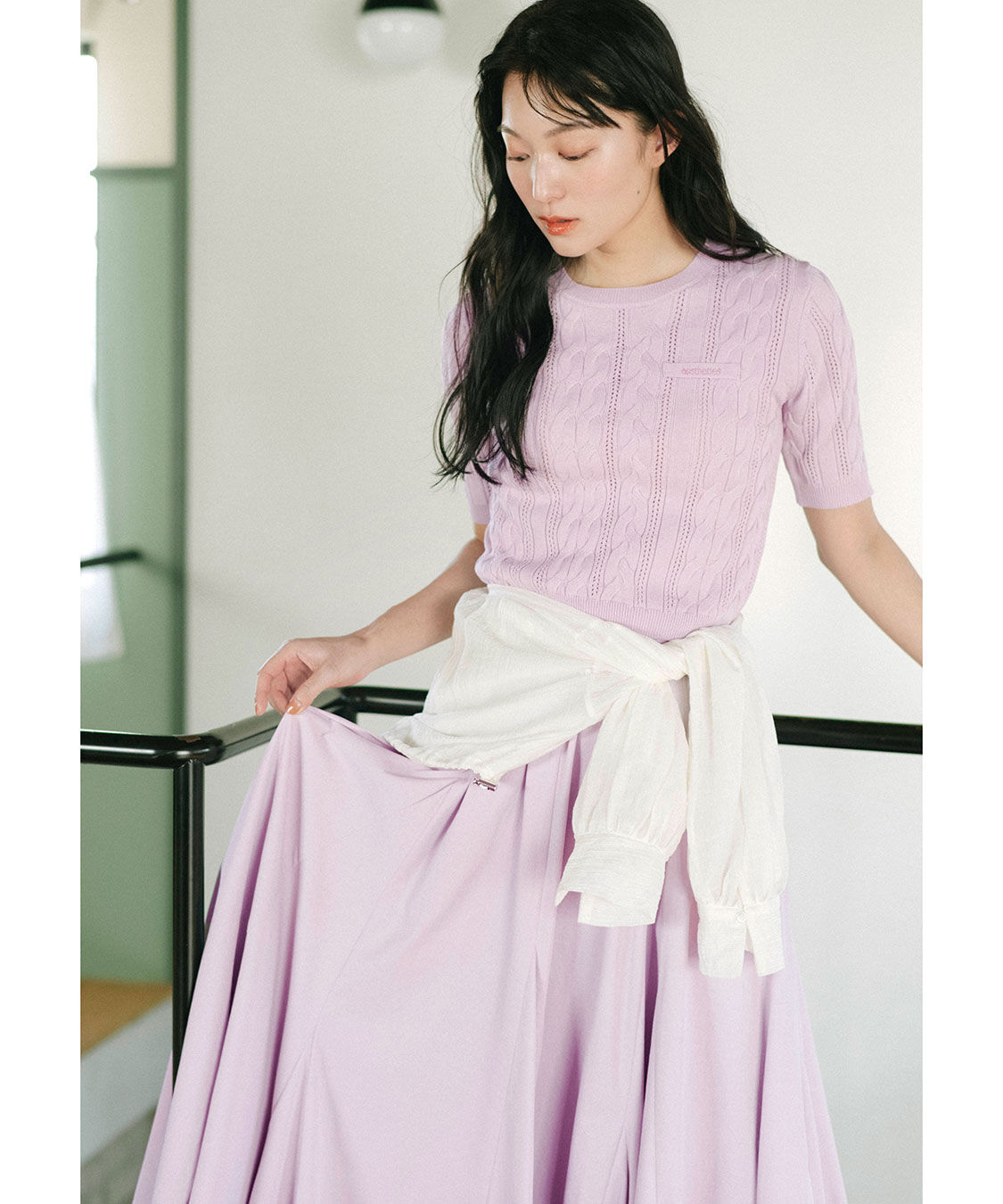 COCO DEAL「シアー楊柳ドロストブラウス」|シャツ・ブラウス|