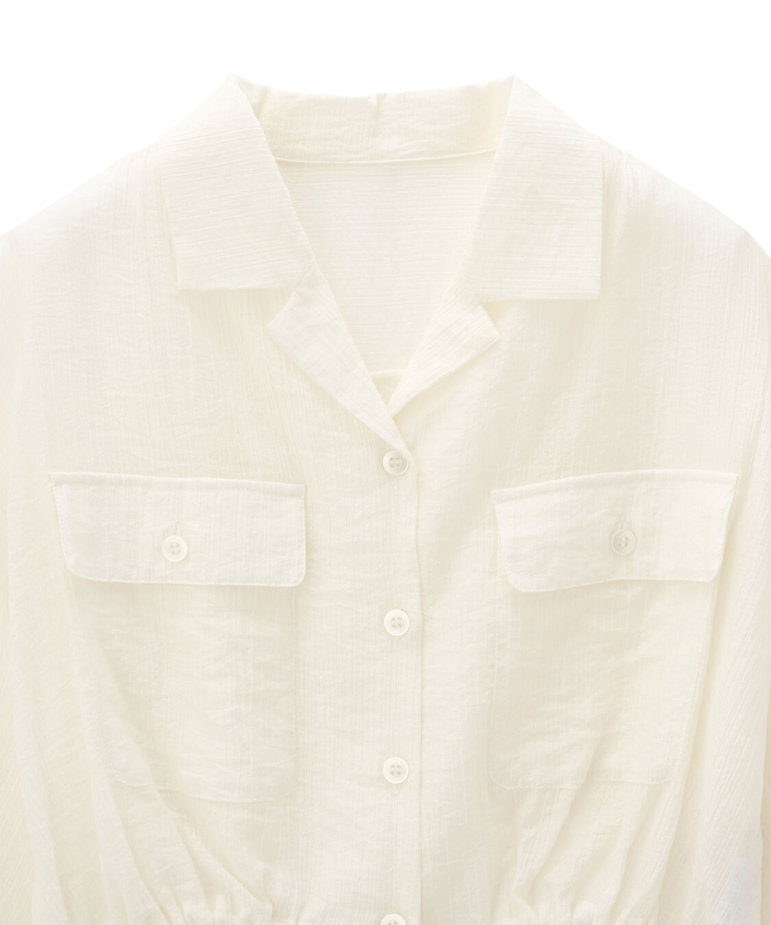 COCO DEAL「シアー楊柳ドロストブラウス」|シャツ・ブラウス|