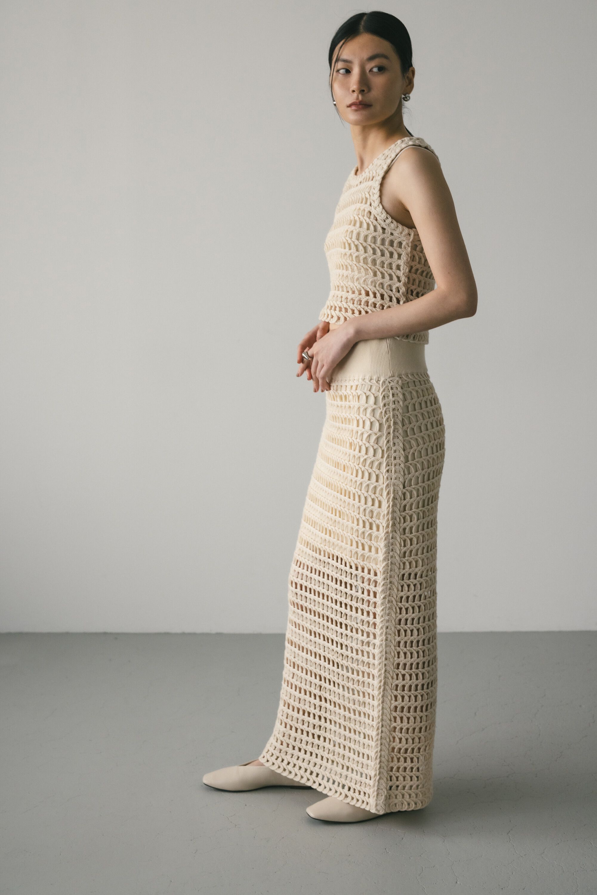 STYLEMIXER「テープヤーンショートニット」|タンクトップ|