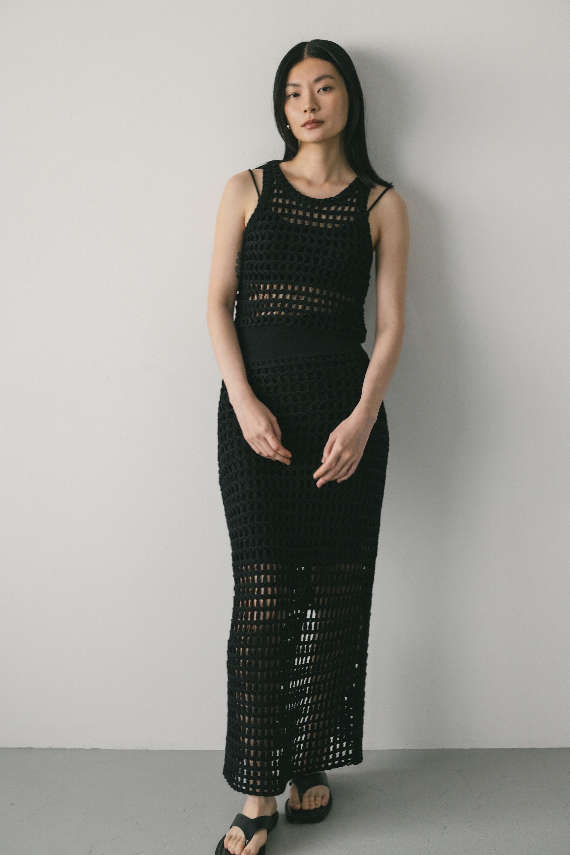 STYLEMIXER「テープヤーンショートニット」|タンクトップ|