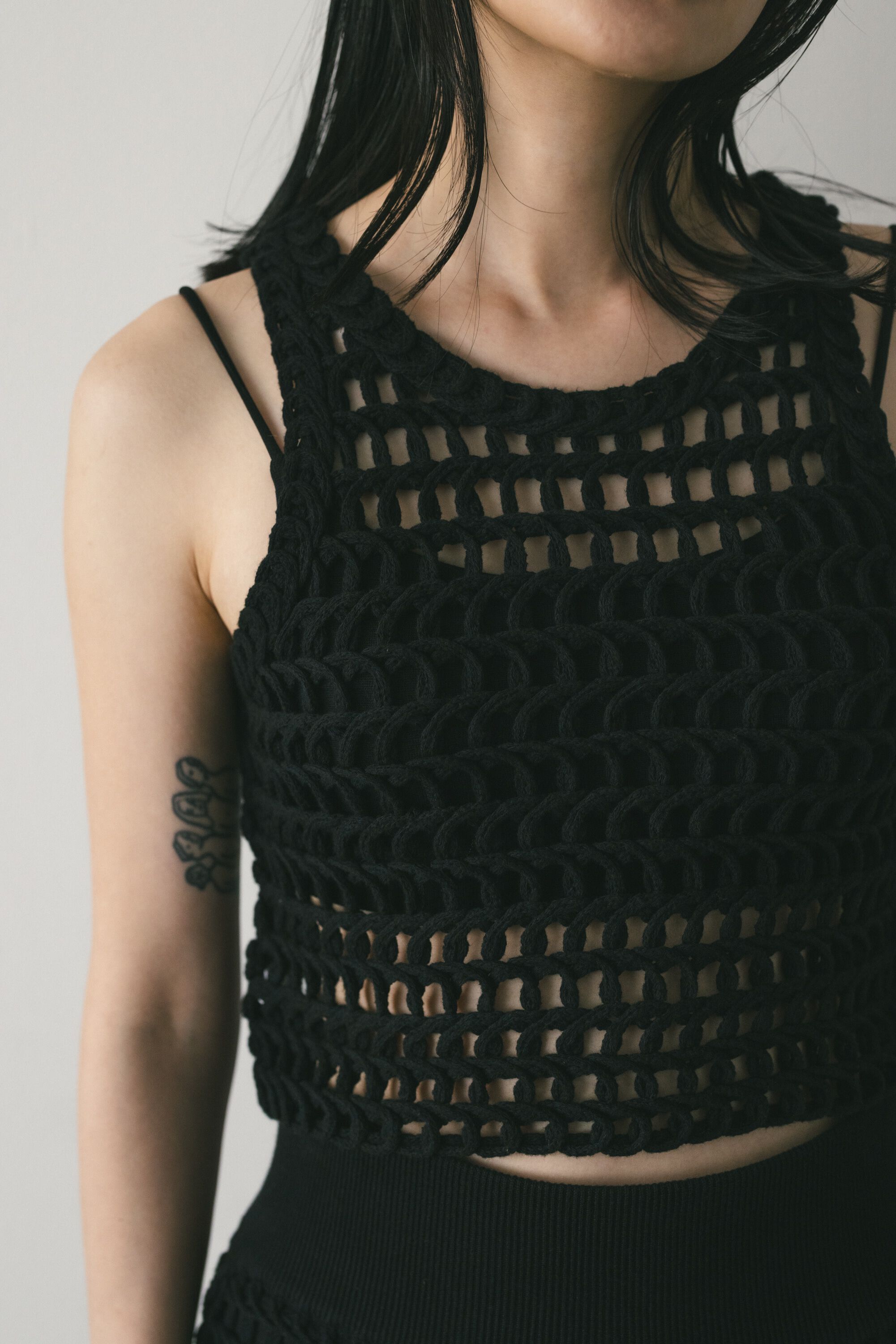 STYLEMIXER「テープヤーンショートニット」|タンクトップ|