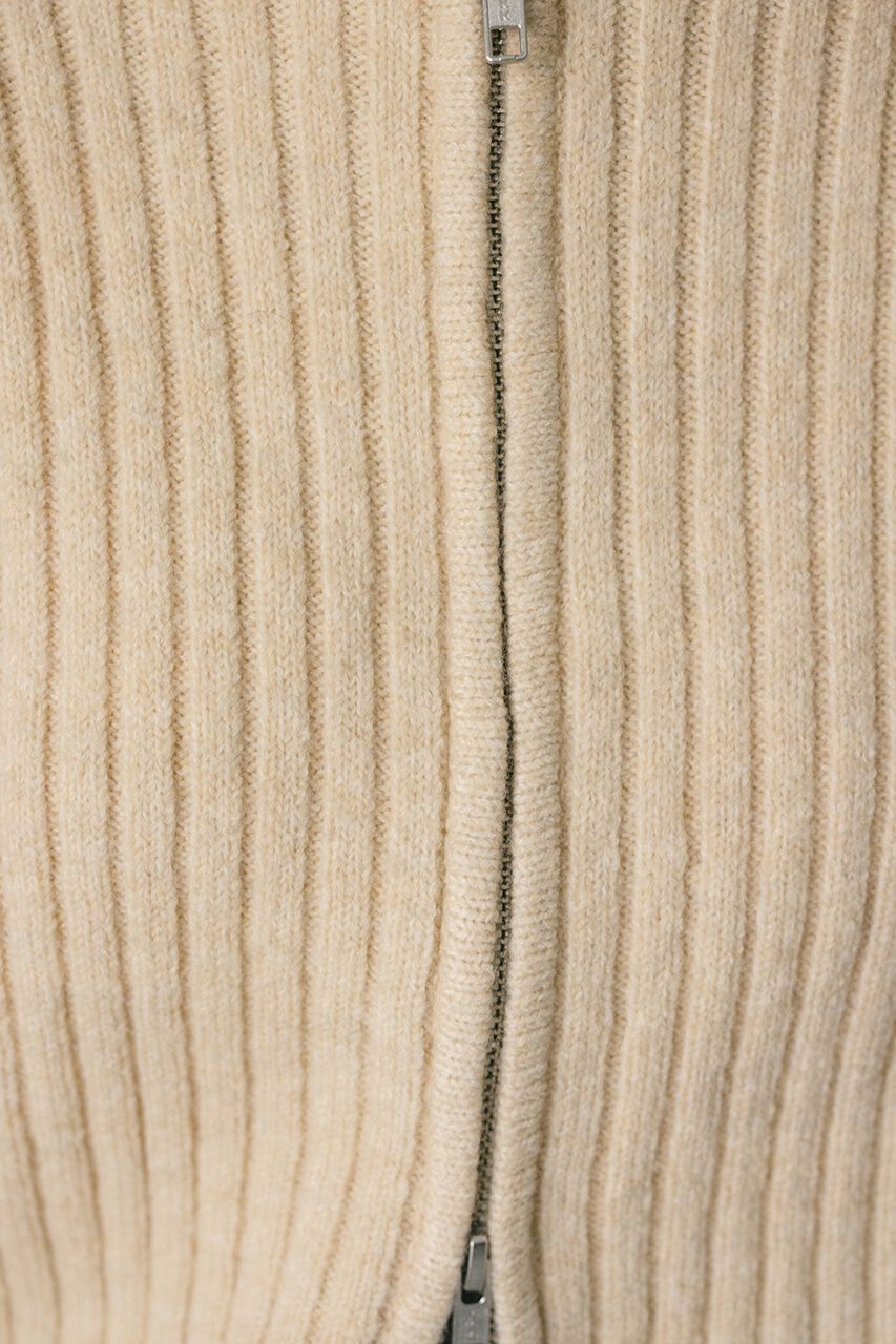 STYLEMIXER「ビッグカラージップショートニット」|ニット・セーター|