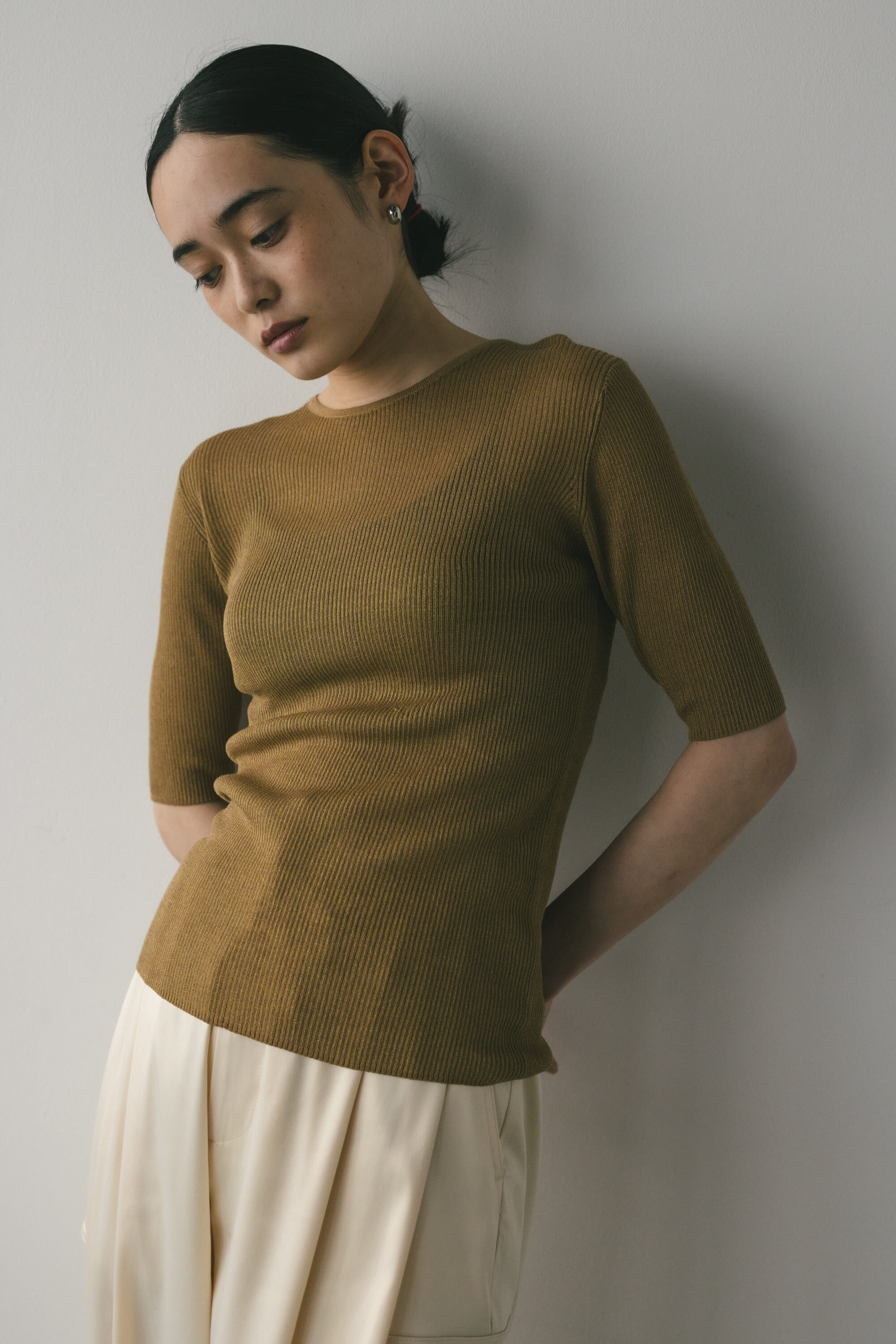 STYLEMIXER「シアーリブラメニットトップ」|ニット・セーター|