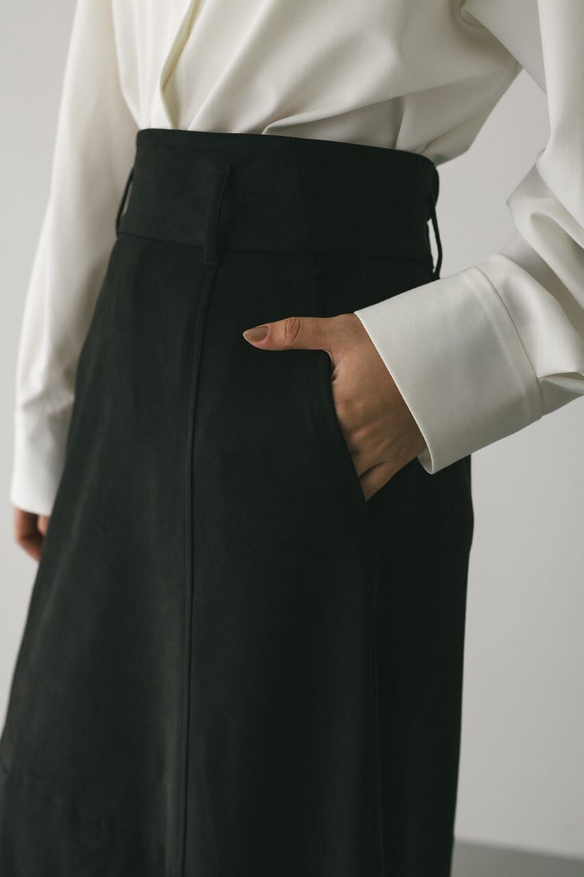 STYLEMIXER「フェイクスウェードパネルフレアスカート」|スカート|