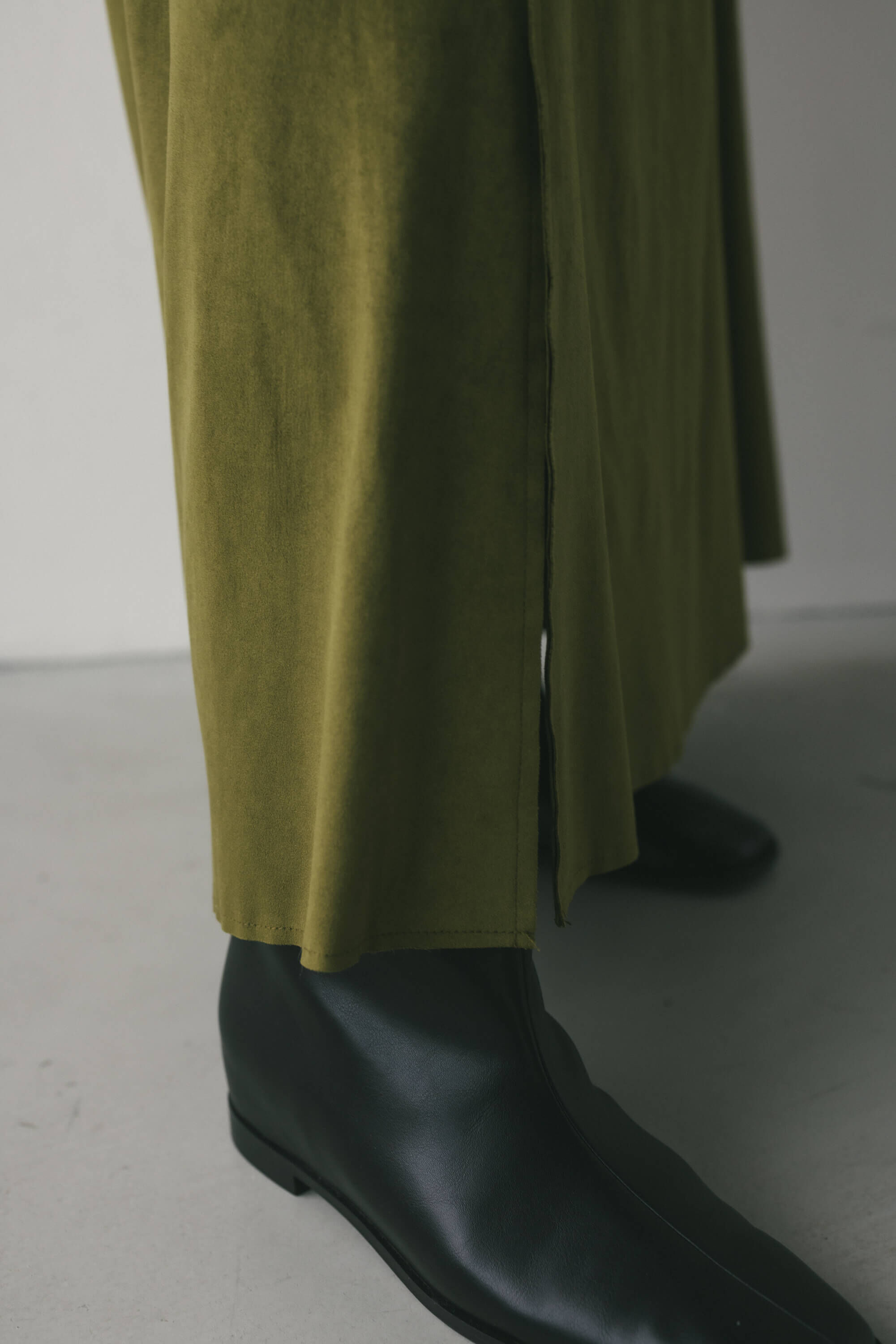 STYLEMIXER「フェイクスウェードパネルフレアスカート」|スカート|