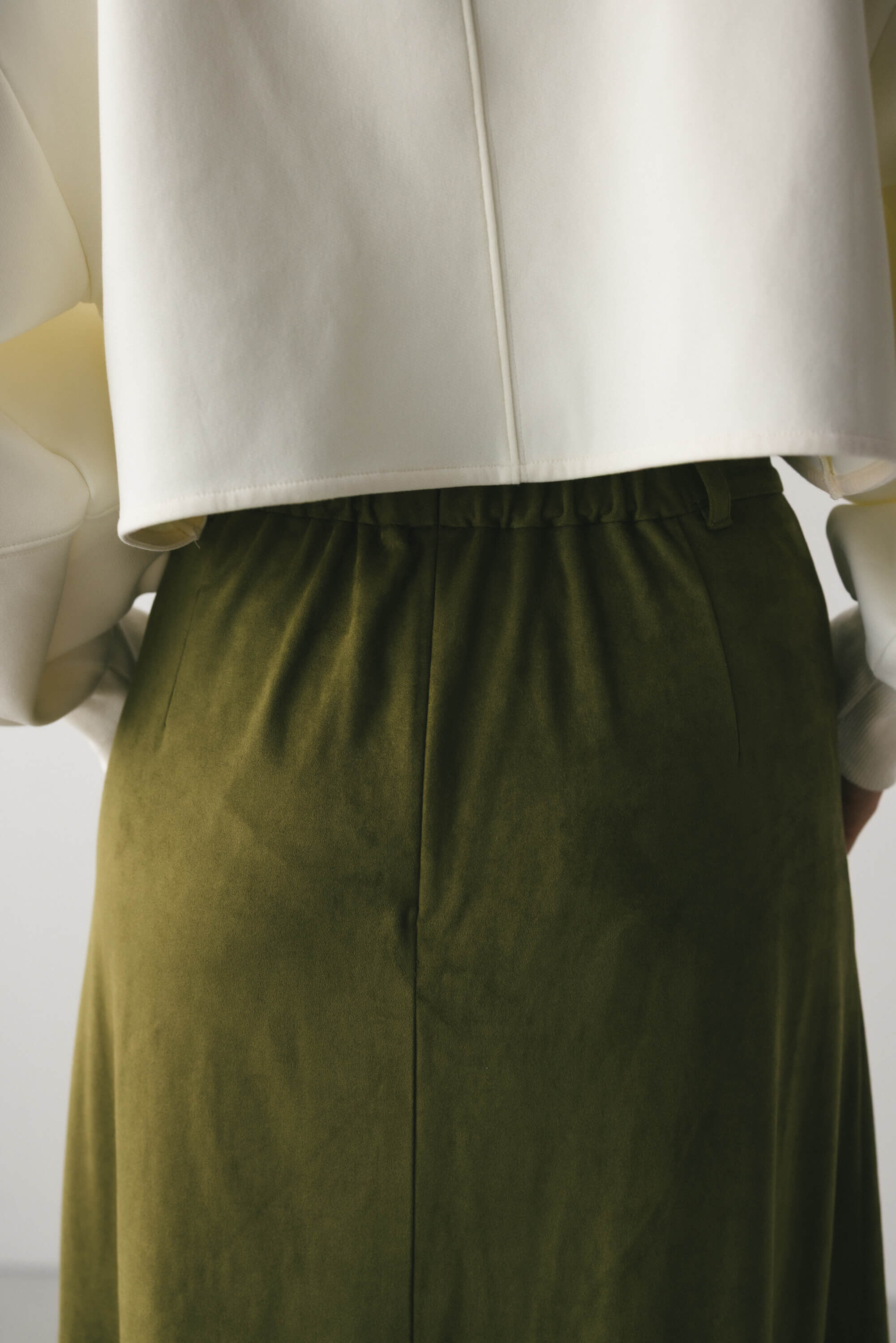 STYLEMIXER「フェイクスウェードパネルフレアスカート」|スカート|