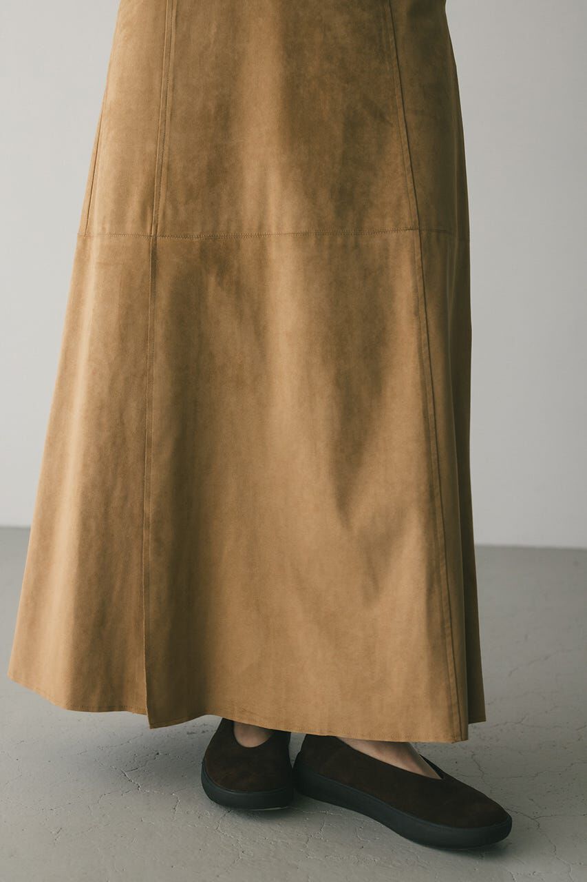 STYLEMIXER「フェイクスウェードパネルフレアスカート」|スカート|