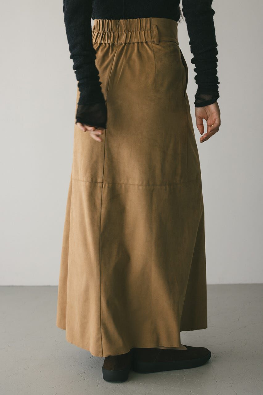 STYLEMIXER「フェイクスウェードパネルフレアスカート」|スカート|