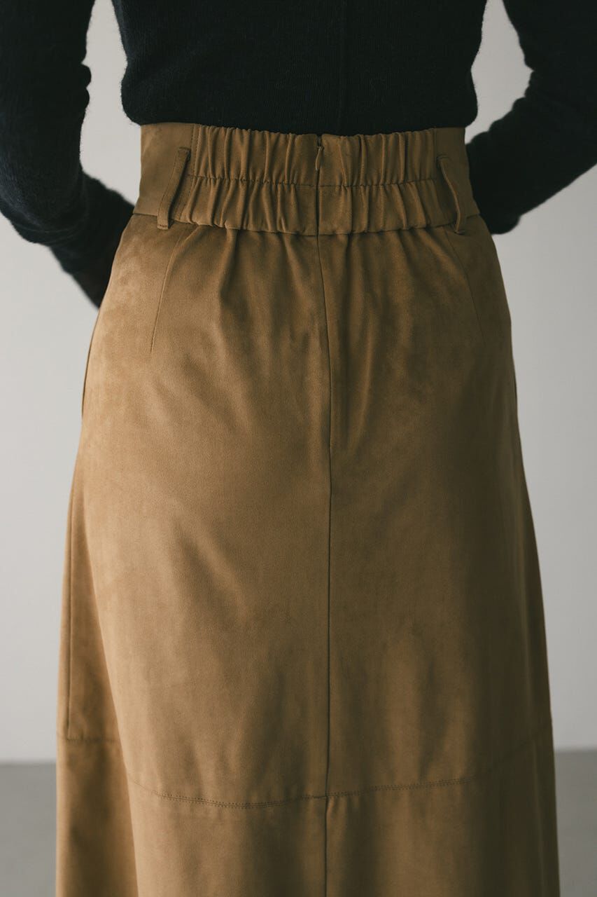 STYLEMIXER「フェイクスウェードパネルフレアスカート」|スカート|