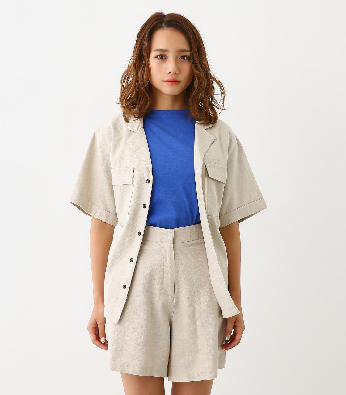  「MSTD ヘリンボーン オープンカラーシャツ」|シャツ・ブラウス|