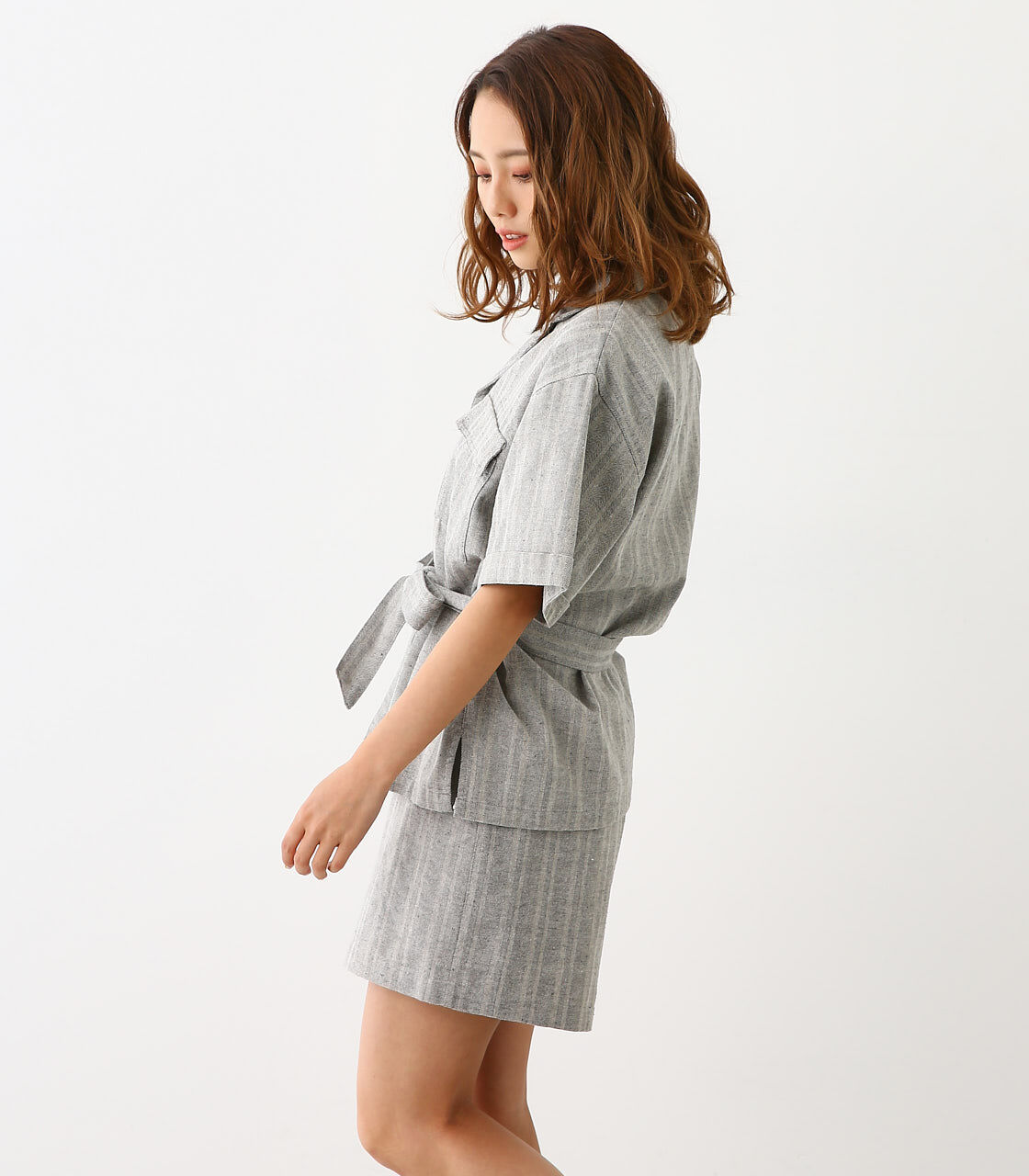  「MSTD ヘリンボーン オープンカラーシャツ」|シャツ・ブラウス|