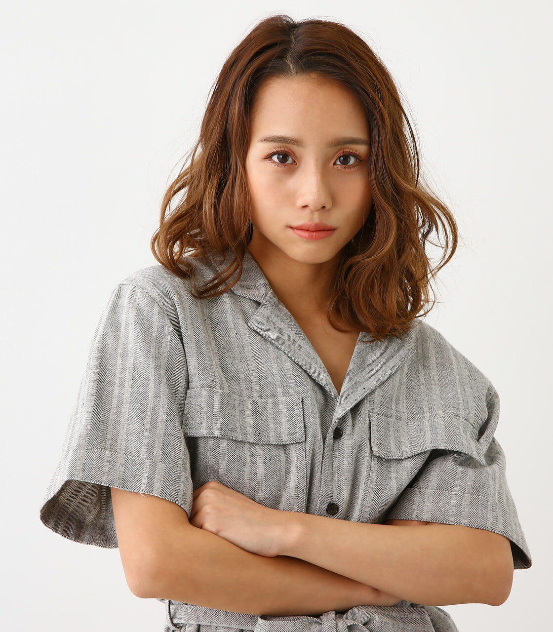  「MSTD ヘリンボーン オープンカラーシャツ」|シャツ・ブラウス|