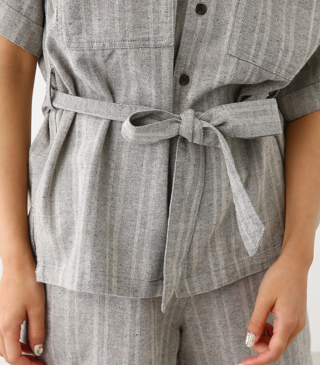  「MSTD ヘリンボーン オープンカラーシャツ」|シャツ・ブラウス|