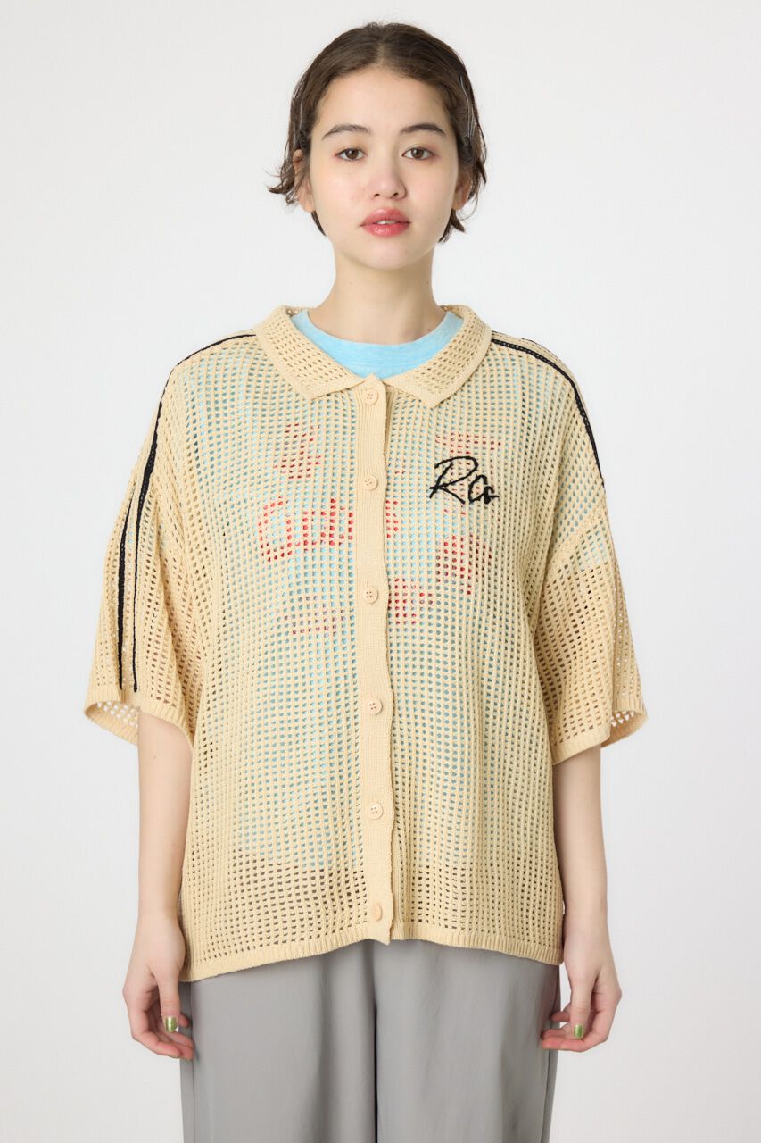 RODEO CROWNS「透かし編ラインカーディガン」|カーディガン|