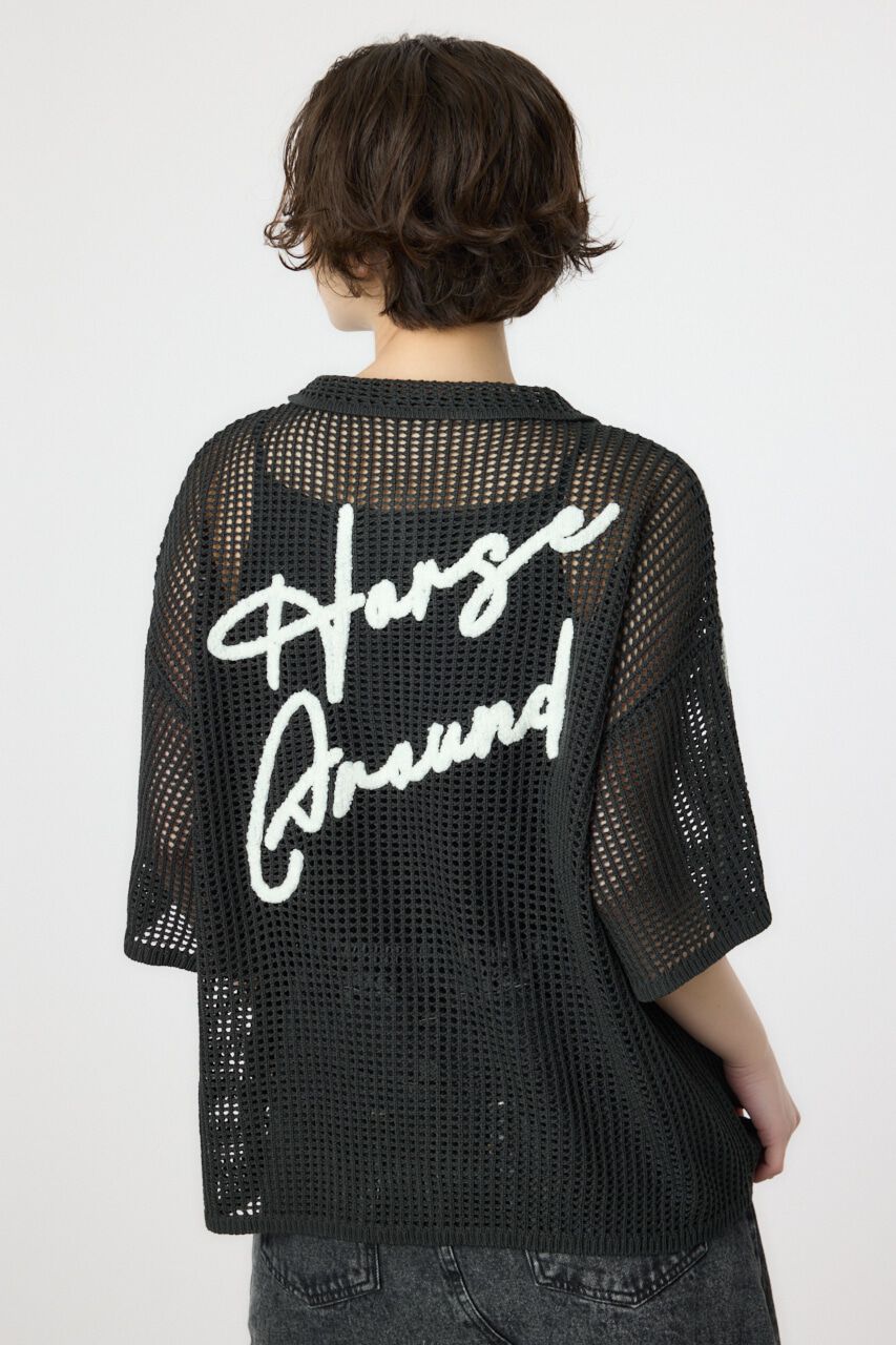 RODEO CROWNS「透かし編ラインカーディガン」|カーディガン|