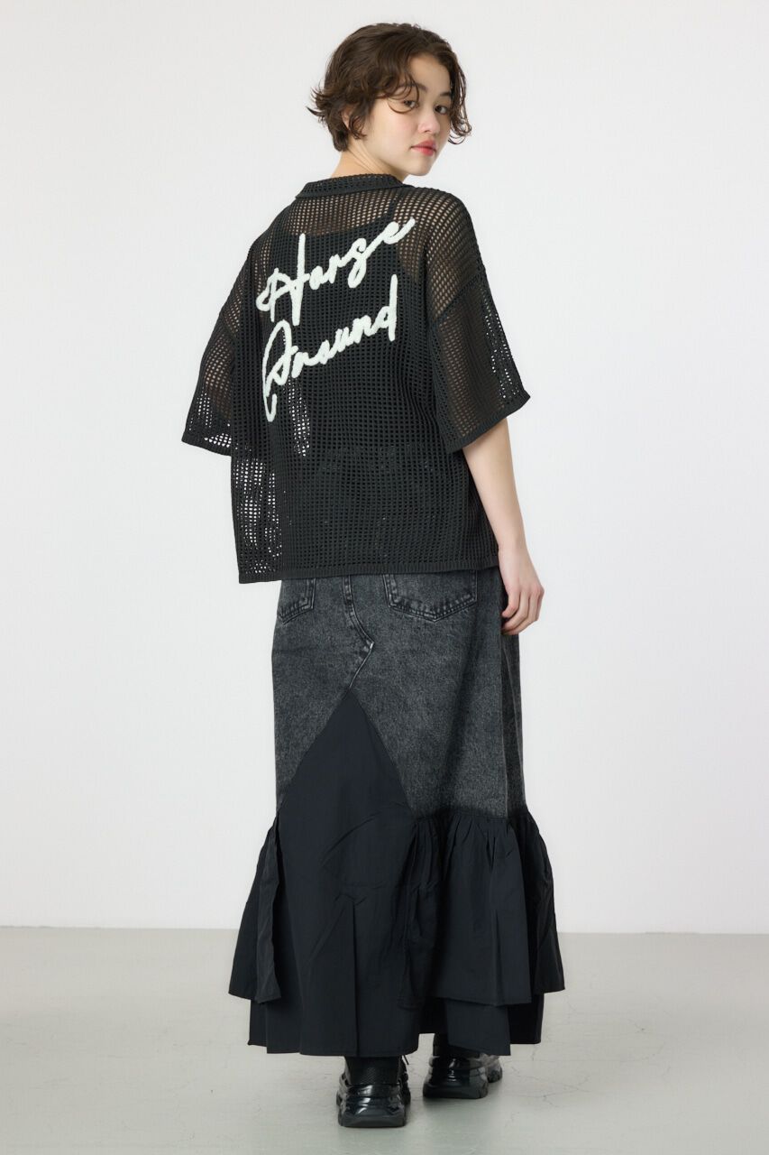 RODEO CROWNS「透かし編ラインカーディガン」|カーディガン|