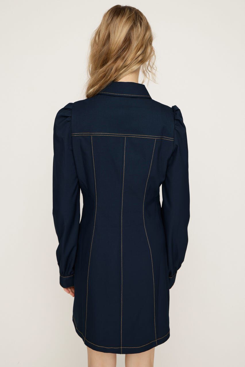 SLY「LACE UP FRONT BUTTON ショートワンピース」|ワンピース|