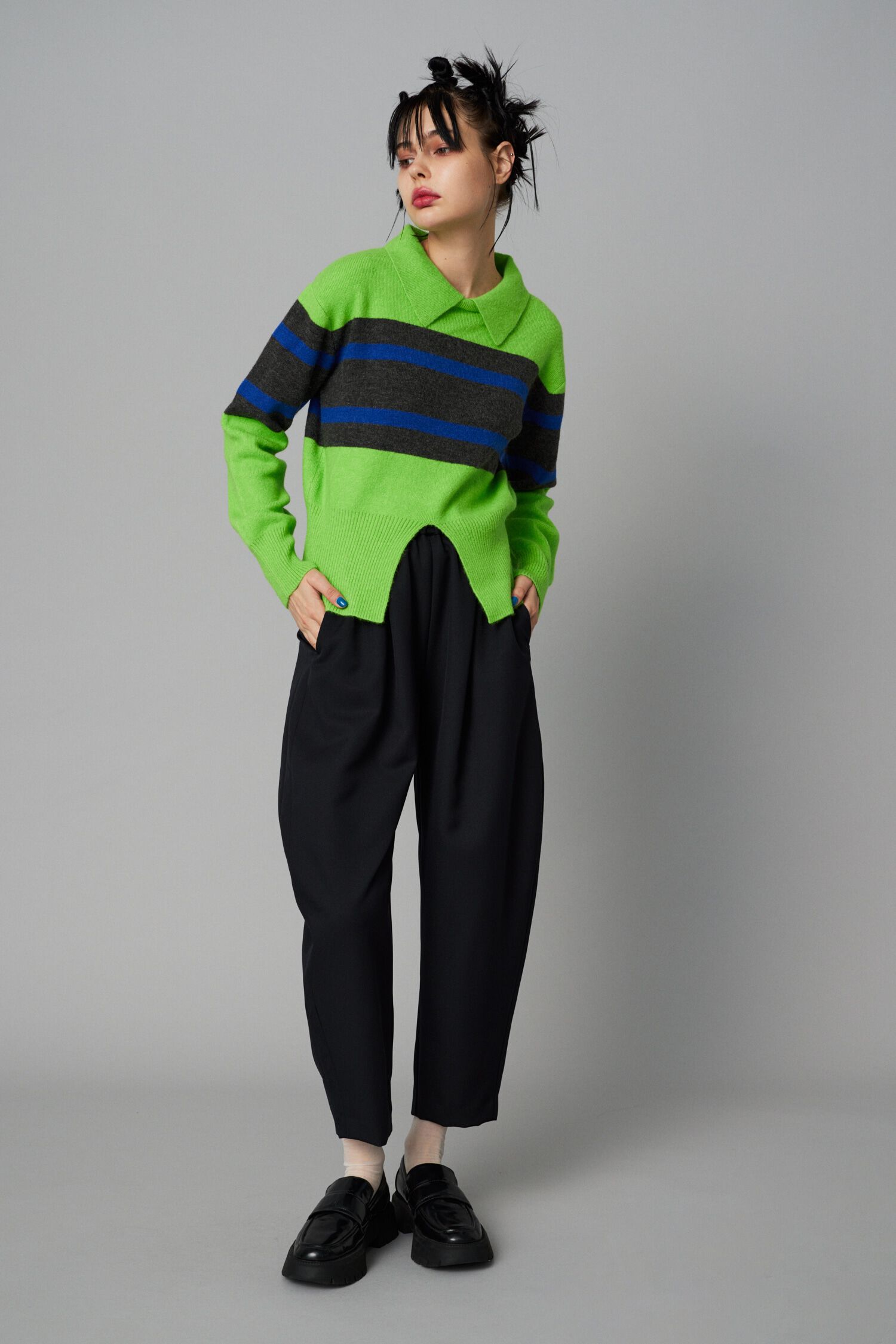 HeRIN.CYE「Border knit tops」|ニット・セーター|