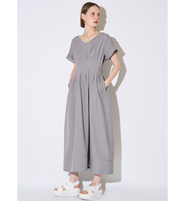 ELENDEEK「WAIST TUCKED OP」|ワンピース|ベージュ