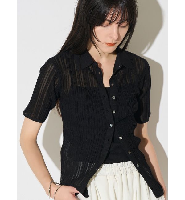 ELENDEEK「SHEER PLEATS KT TOP」|ニット・セーター|