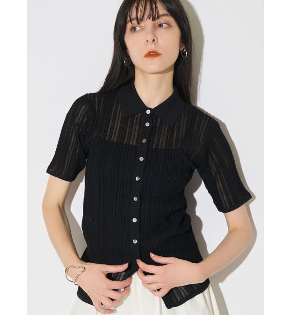 ELENDEEK「SHEER PLEATS KT TOP」|ニット・セーター|