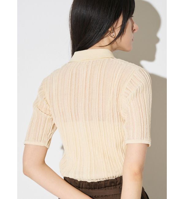ELENDEEK「SHEER PLEATS KT TOP」|ニット・セーター|
