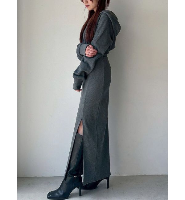 RESEXXY「スウェットフーディワンピース」|ワンピース|チャコールグレー