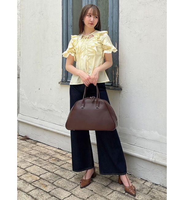 dazzlin「デコルテオープンペプラムブラウス」|シャツ・ブラウス|