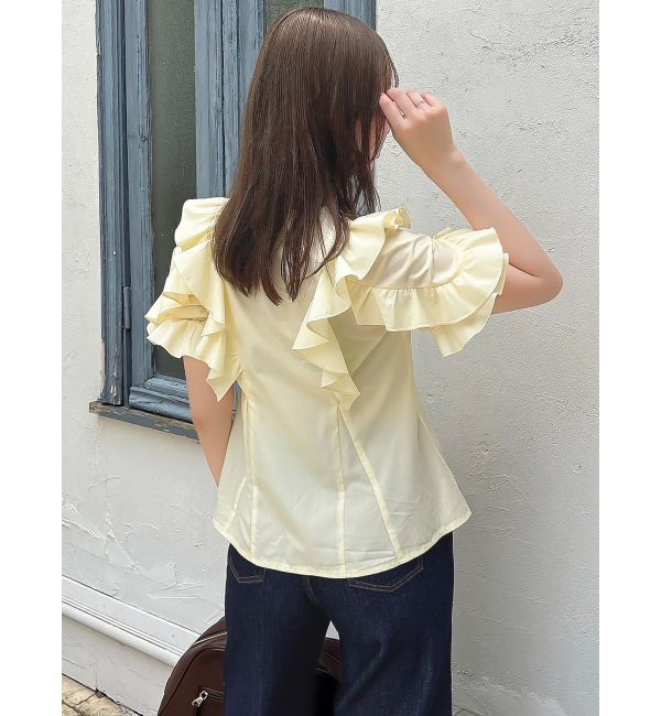 dazzlin「デコルテオープンペプラムブラウス」|シャツ・ブラウス|