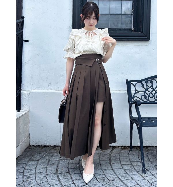 dazzlin「デコルテオープンペプラムブラウス」|シャツ・ブラウス|