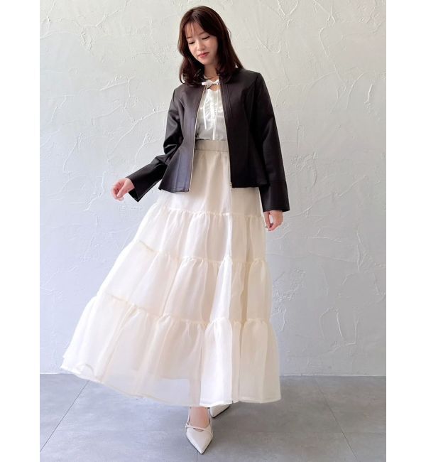 dazzlin「デコルテオープンペプラムブラウス」|シャツ・ブラウス|