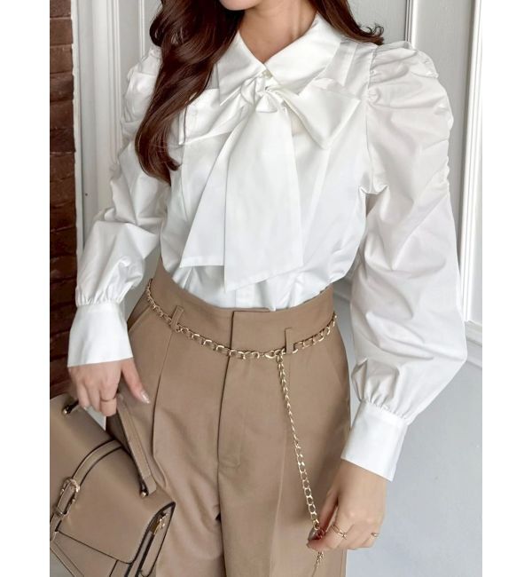 dazzlin「2WAYボウタイペプラムブラウス」|シャツ・ブラウス|