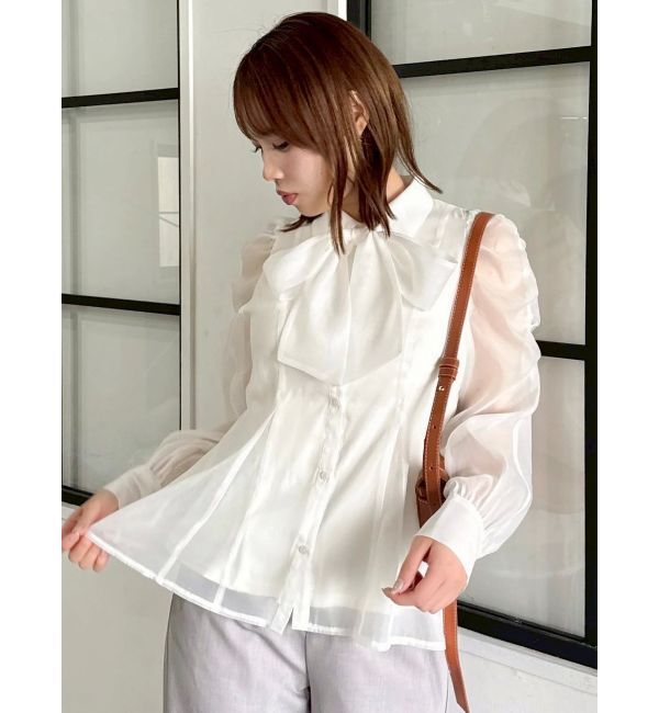 dazzlin「2WAYボウタイペプラムブラウス」|シャツ・ブラウス|