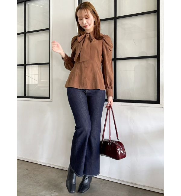 dazzlin「2WAYボウタイペプラムブラウス」|シャツ・ブラウス|