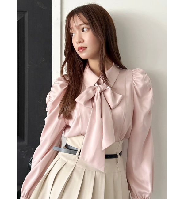 dazzlin「2WAYボウタイペプラムブラウス」|シャツ・ブラウス|