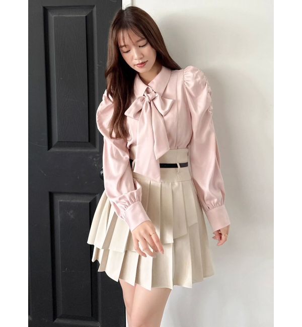 dazzlin「2WAYボウタイペプラムブラウス」|シャツ・ブラウス|