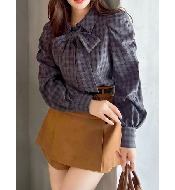 dazzlin「2WAYボウタイペプラムブラウス」|シャツ・ブラウス|