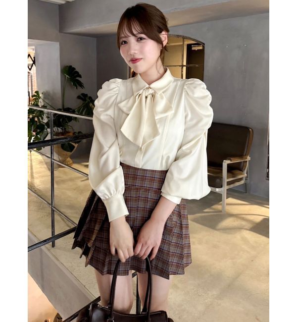 dazzlin「2WAYボウタイペプラムブラウス」|シャツ・ブラウス|