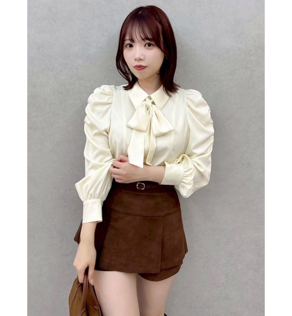 dazzlin「2WAYボウタイペプラムブラウス」|シャツ・ブラウス|