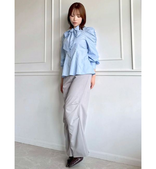 dazzlin「2WAYボウタイペプラムブラウス」|シャツ・ブラウス|