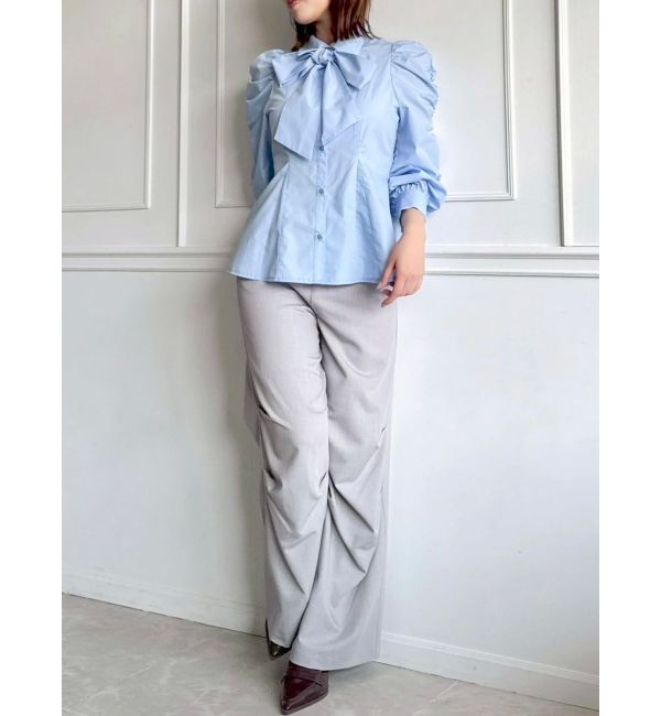 dazzlin「2WAYボウタイペプラムブラウス」|シャツ・ブラウス|