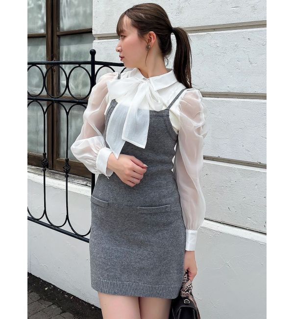 dazzlin「2WAYボウタイペプラムブラウス」|シャツ・ブラウス|