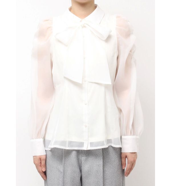 dazzlin「2WAYボウタイペプラムブラウス」|シャツ・ブラウス|